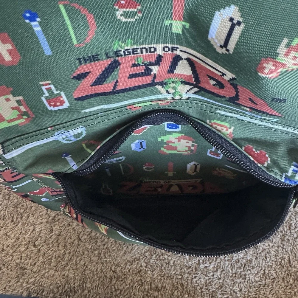 The Legend Of Zelda ~ Pixel Print All Over ~ Full Size Backpack ~ NWOT